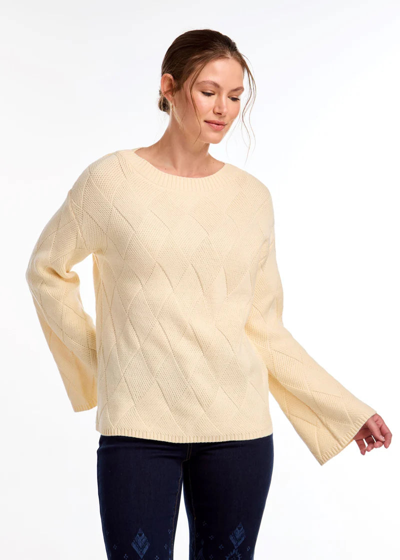 IVORY PATTERN SWEATER