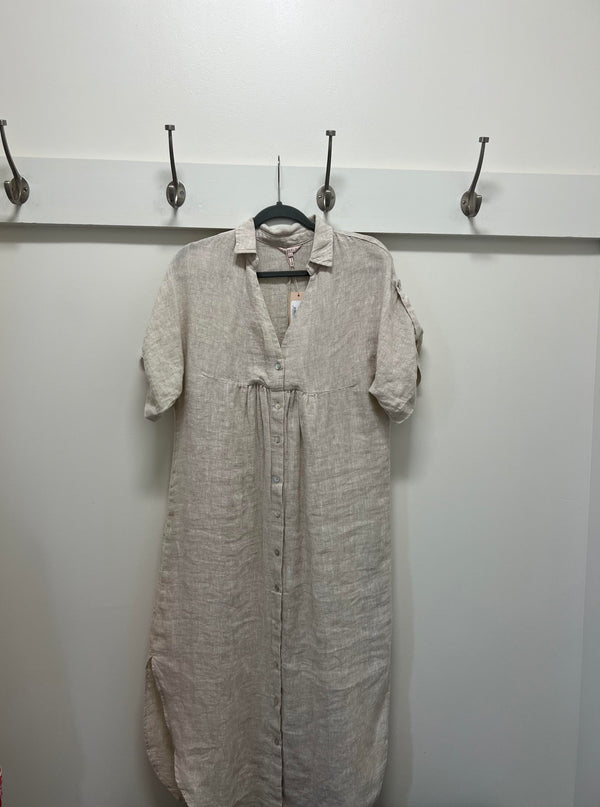 Natural Long Linen Dress