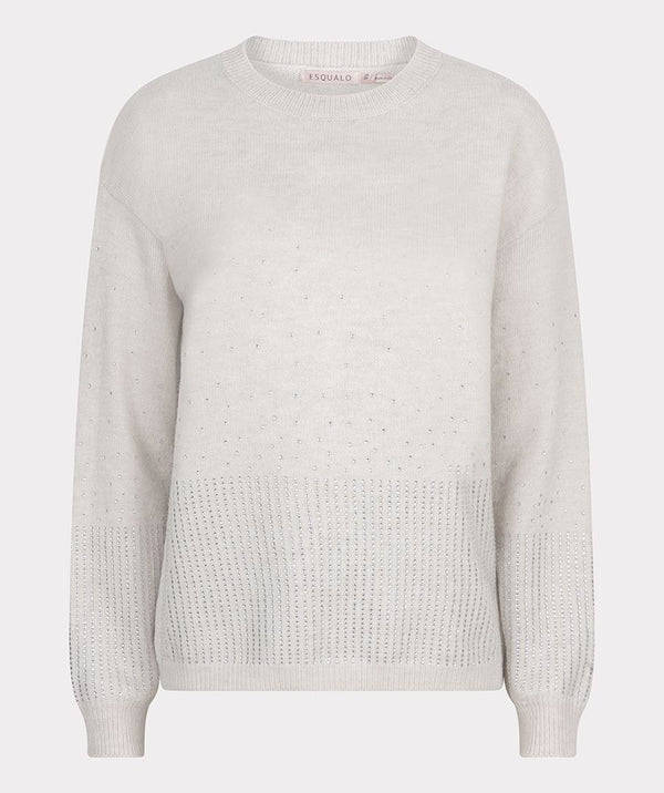 light Melange Sweater Grey w/Stones