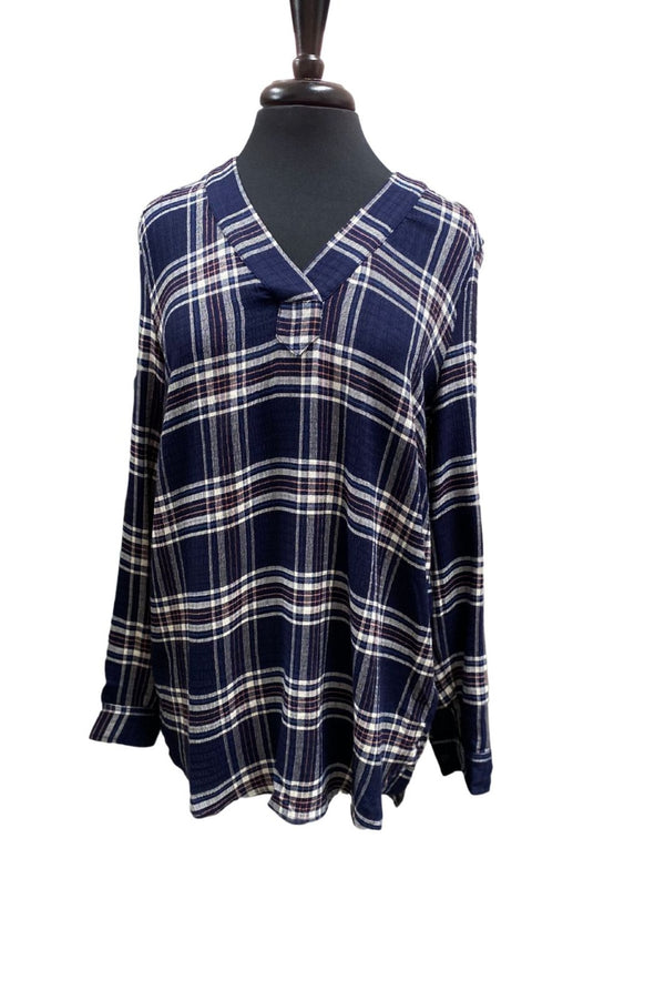 POPOVER CHECK TEXTURED TUNIC