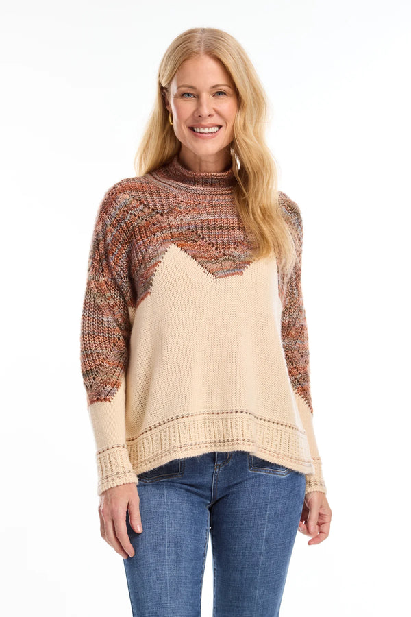 pumpkin spice space dye sweater