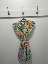 Load image into Gallery viewer, WATERCOLOR RAINBOW RUFFLES DRESS
