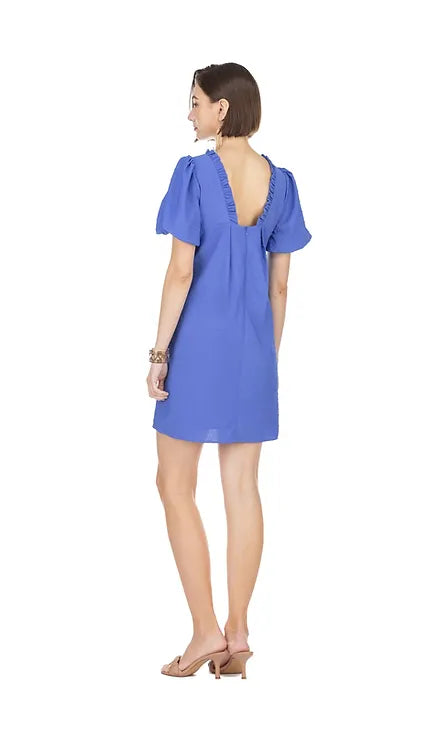 ROYAL PUFF SLEEVE DRESS