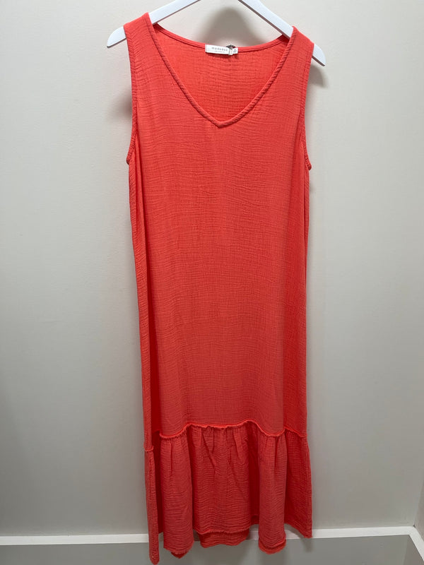 TANK DRESS W /RUFFLE HEM