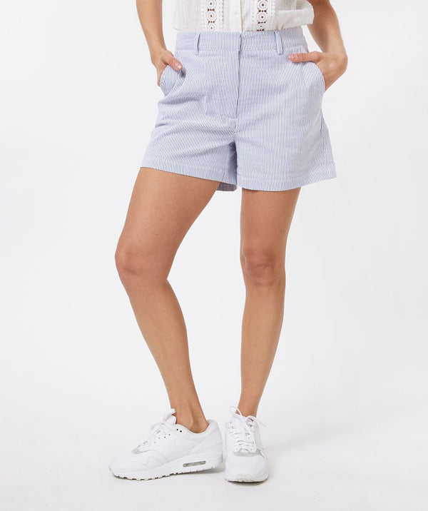 shorts seersucker stripe - blue