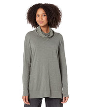 Load image into Gallery viewer, Slouchy Funnel Neck Tee- DK Sage
