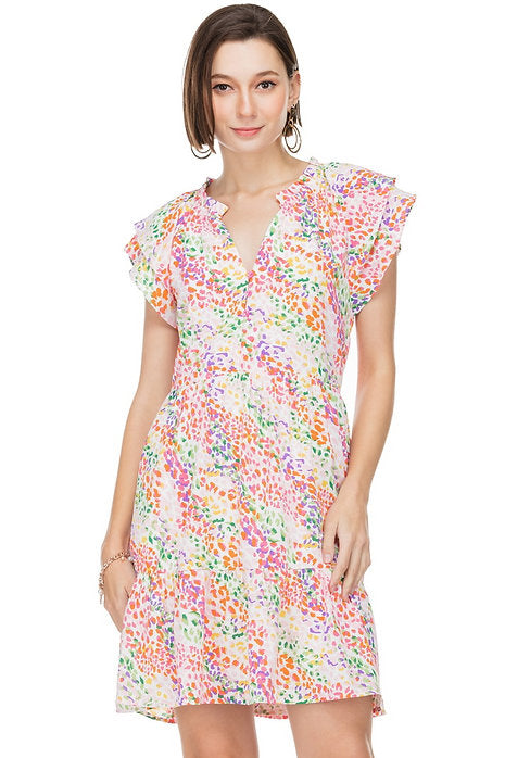 tiered sleeve dress - sprinkles