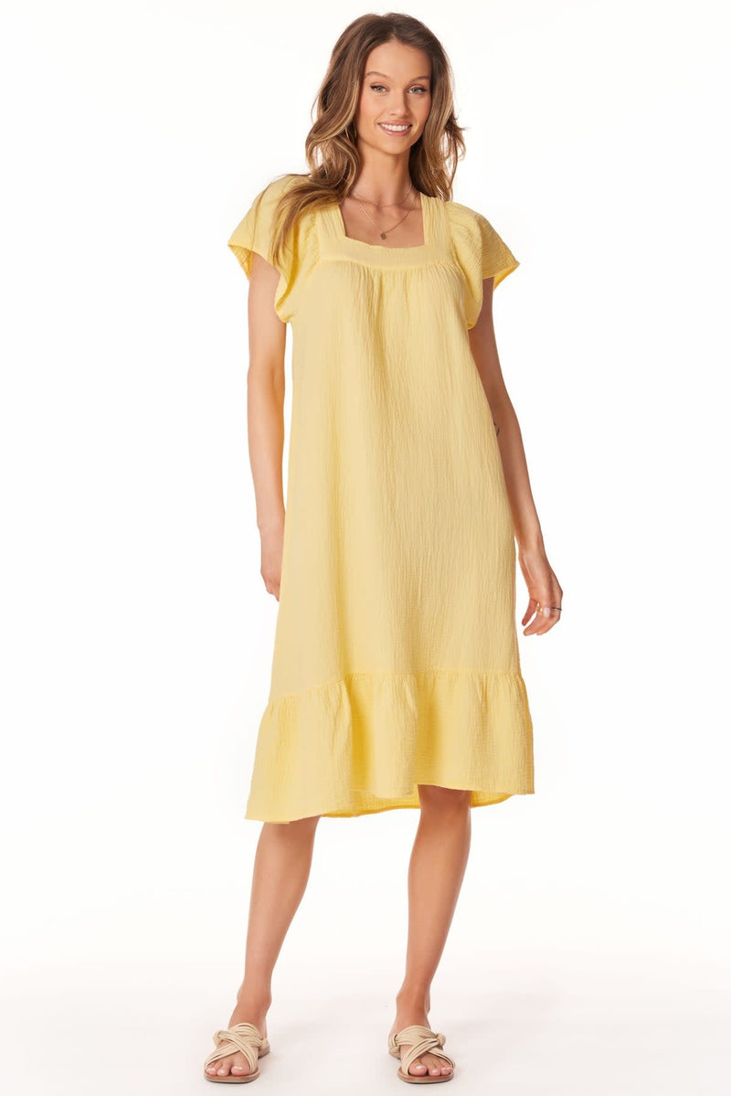 Dandelion Square Neck S/S Midi Dress