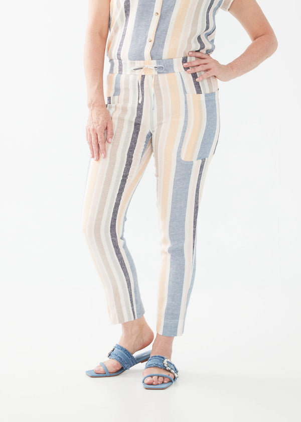 baha stripe tapered ankle pant