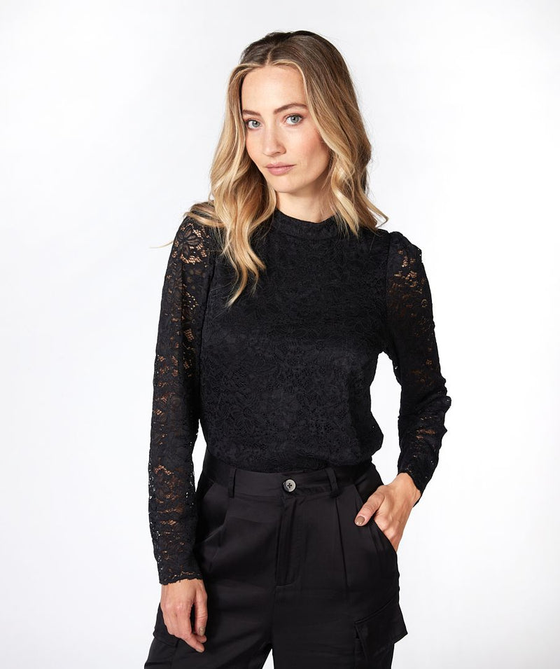 TOP LACE - BLACK