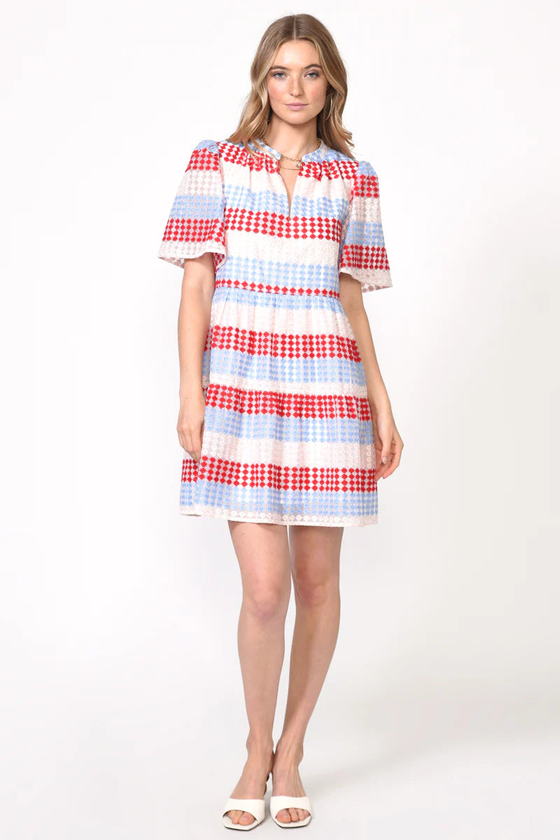 Shelly Colorblock Lace Dress