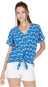 OCEAN FLAMINGO BLOUSE
