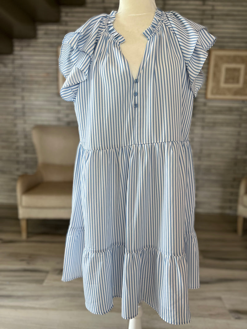 BLUE STRIPE DRESS