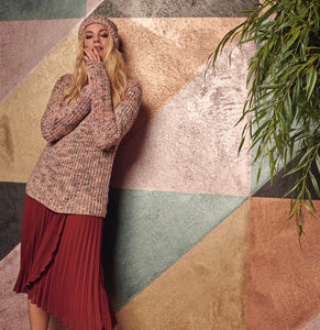 SWEATER COL MULTI COLOR SLUB
