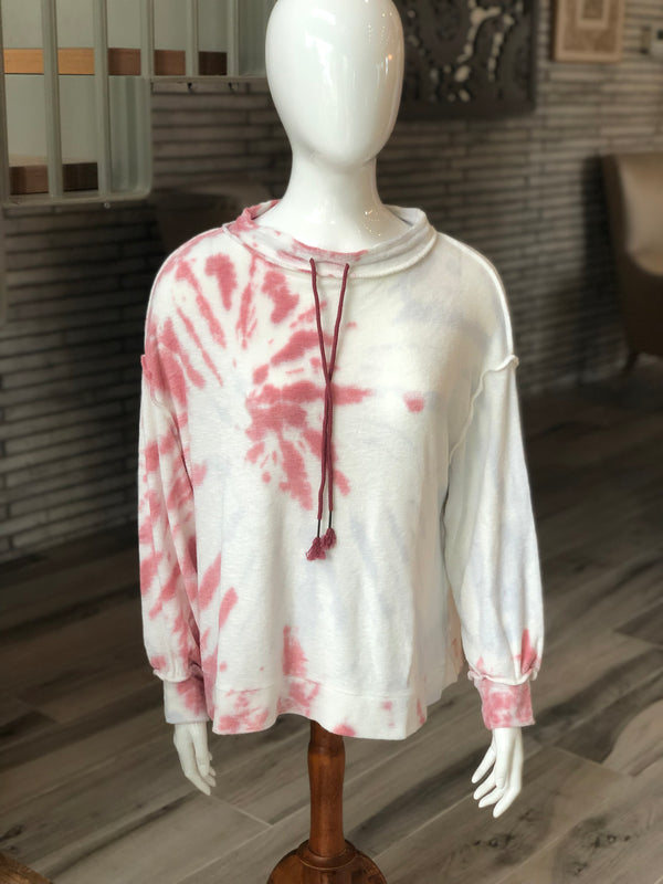 TIE DYE DRAWSTRING TOP