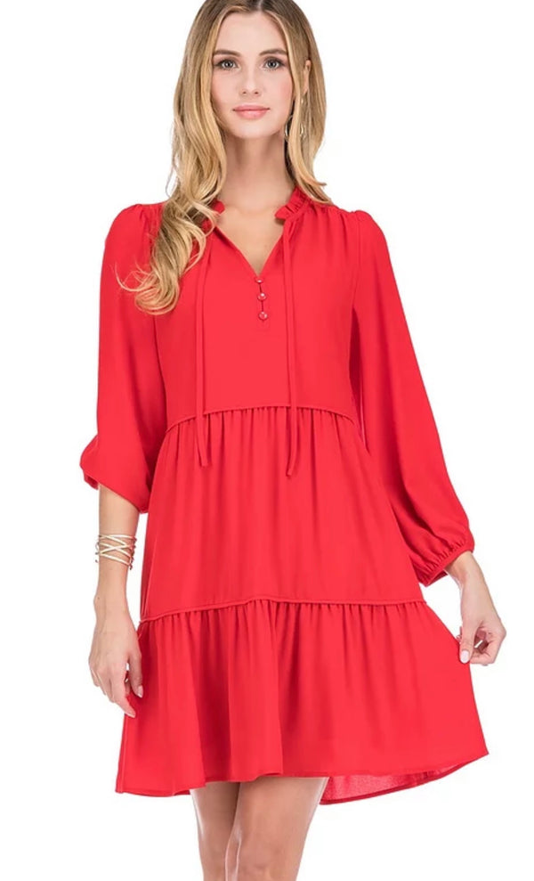 Red Baby Doll Dress