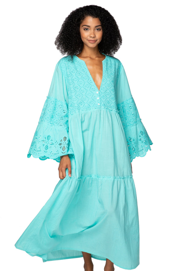 SIREN MAXI DRESS - TURQUOISE