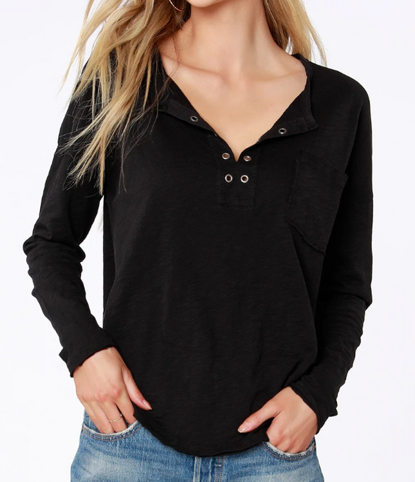 Black Pocket Top