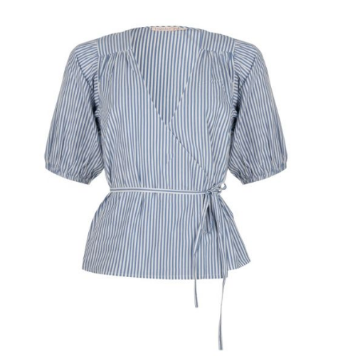 Blouse Overlap Stripes