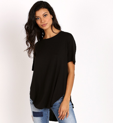 Live in Slouchy Tee (hunter, black, white, pearl grey)