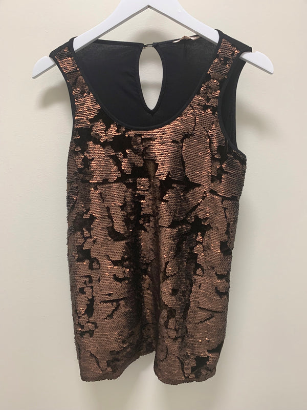 Velvet Sequin Top BROWN