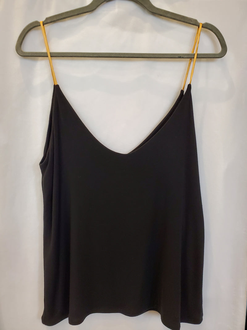 Black/Gold V Neck Tank