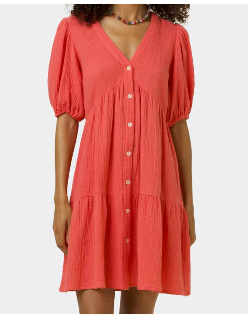 cindy dress - coral