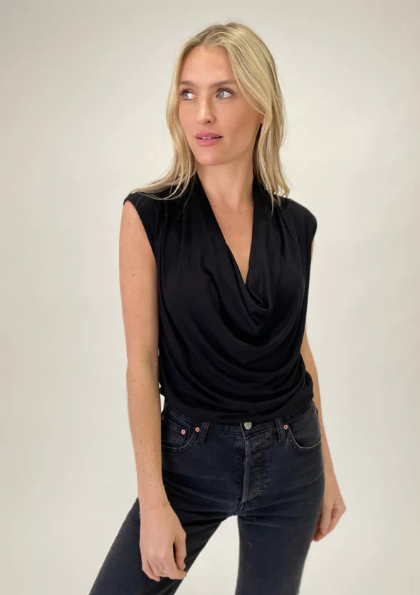 COWL NECK SATIN BLOUSE