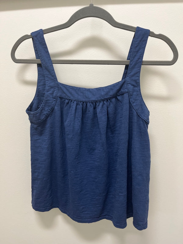 FLORA TANK ORGANIC SLUB - dark denim