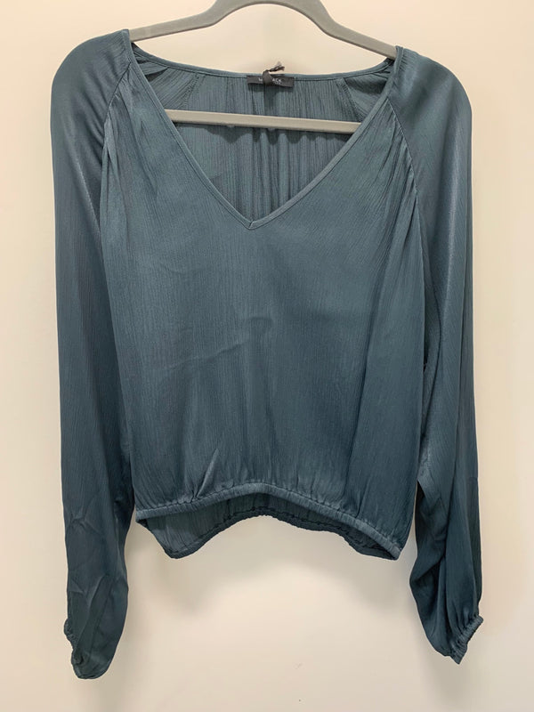 V-Nk L/S Cropped Top - Deep Sage