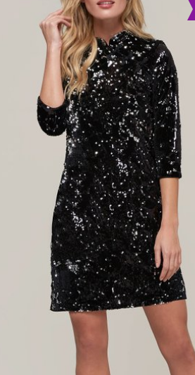 Black Fitted Sequin