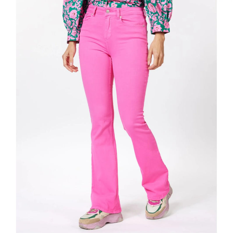 FLARE LEG JEANS - PINK