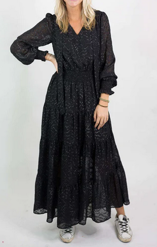 black maxi dress