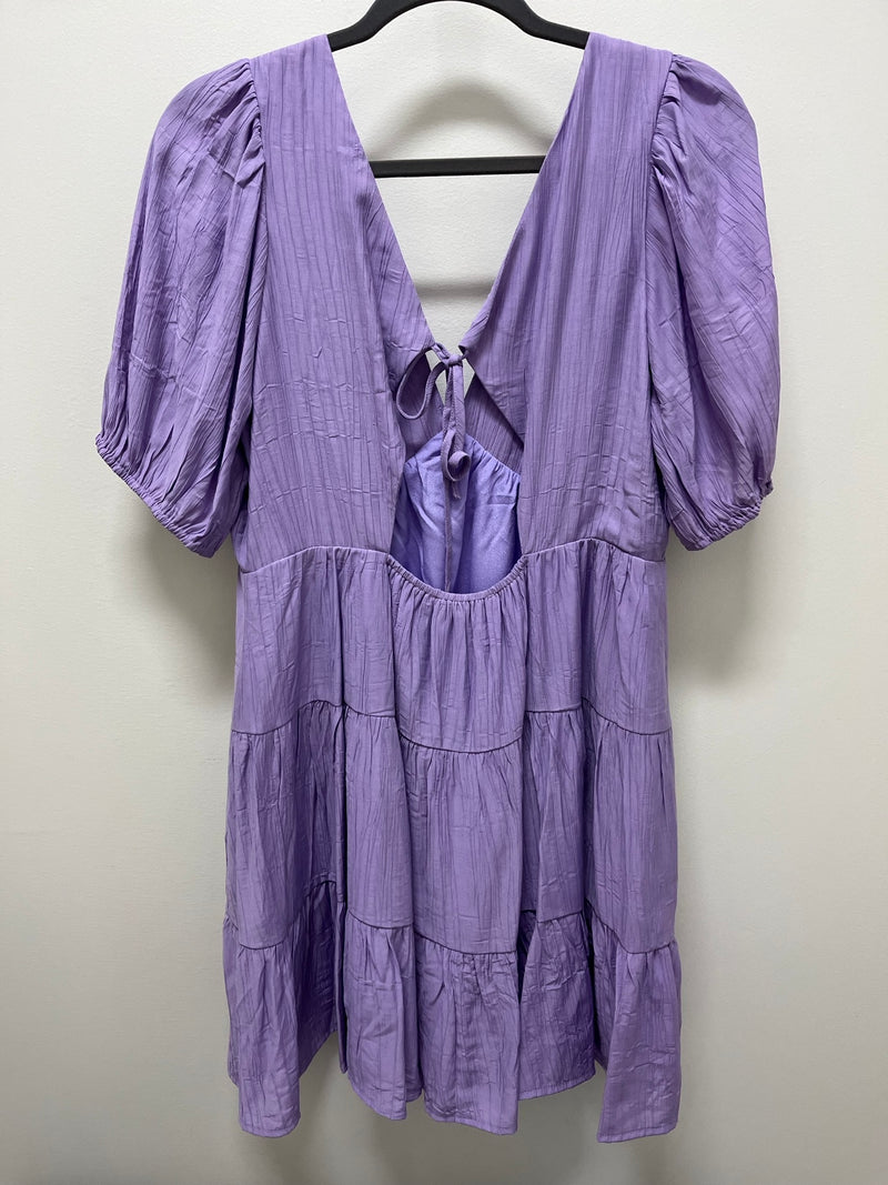 TIE BACK TIERED DRESS - LILAC