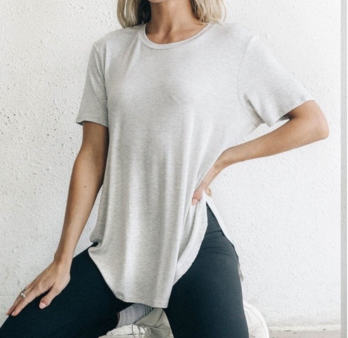 Live in Slouchy Tee (hunter, black, white, pearl grey)