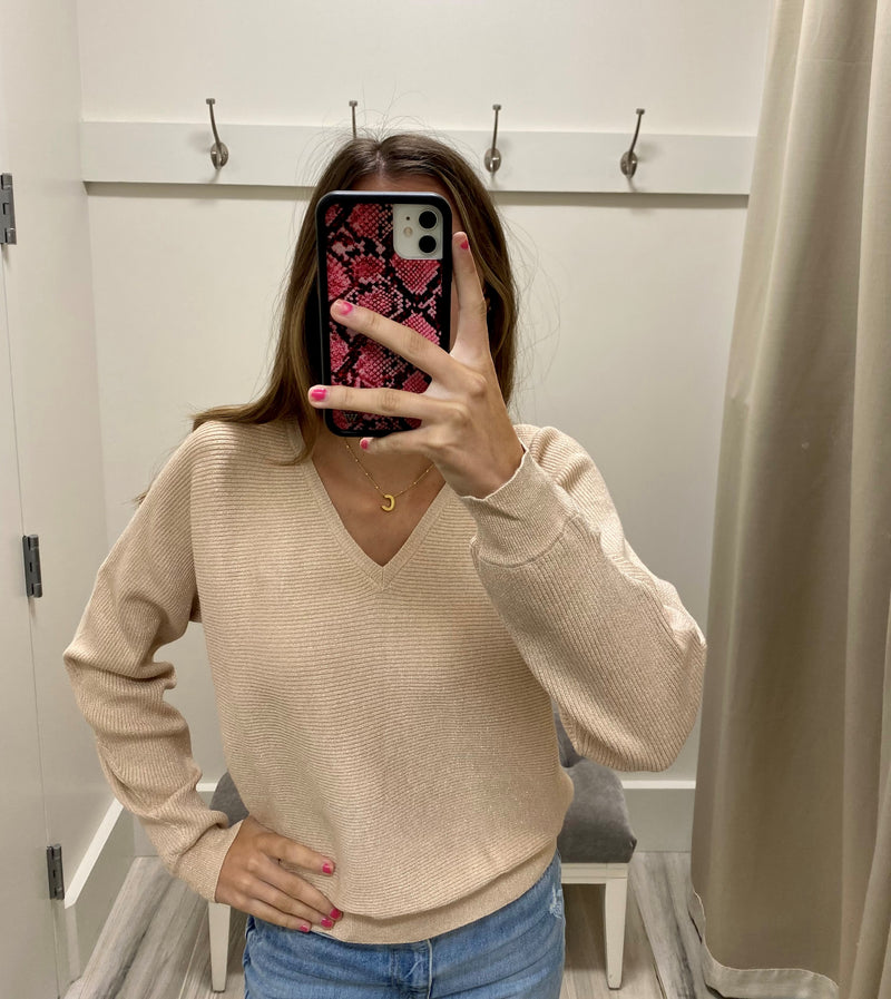 Rose Gold Sparkle Sweater