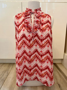 Red Ruffles Shell