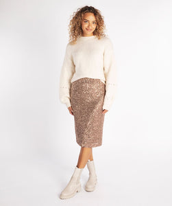 Skirt sequins mesh