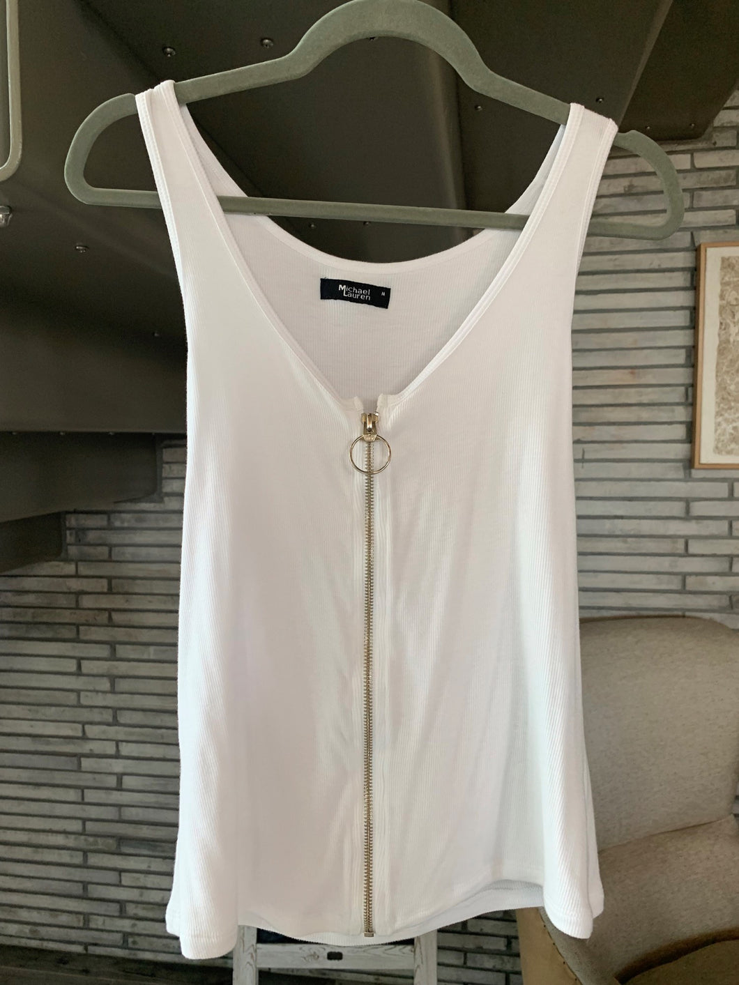 ZED - V-NECK ZIP FRONT TANK
